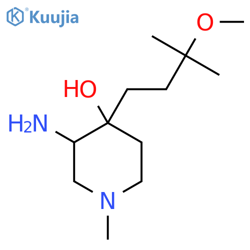3-amino-4-(3-methoxy-3-methylbutyl)-1-methylpiperidin-4-ol structure