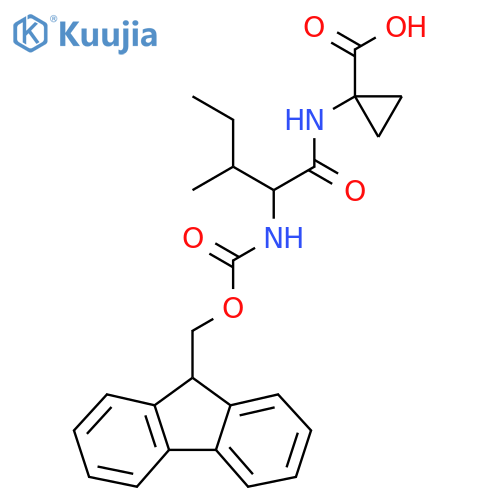 1-2-({(9H-fluoren-9-yl)methoxycarbonyl}amino)-3-methylpentanamidocyclopropane-1-carboxylic acid structure
