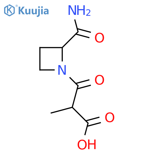 3-(2-carbamoylazetidin-1-yl)-2-methyl-3-oxopropanoic acid structure