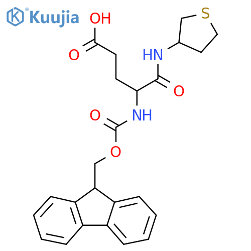 4-({(9H-fluoren-9-yl)methoxycarbonyl}amino)-4-(thiolan-3-yl)carbamoylbutanoic acid structure