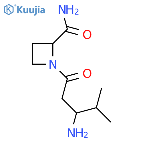 1-(3-amino-4-methylpentanoyl)azetidine-2-carboxamide structure