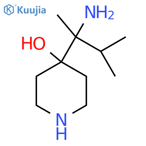 4-(2-Amino-3-methylbutan-2-yl)piperidin-4-ol structure