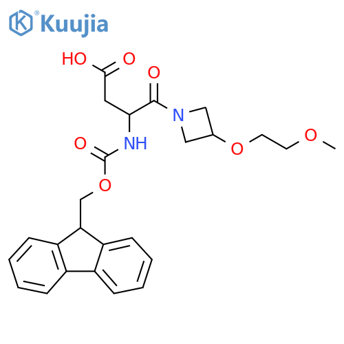 3-({(9H-fluoren-9-yl)methoxycarbonyl}amino)-4-3-(2-methoxyethoxy)azetidin-1-yl-4-oxobutanoic acid structure