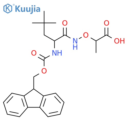 2-{2-({(9H-fluoren-9-yl)methoxycarbonyl}amino)-4,4-dimethylpentanamidooxy}propanoic acid structure