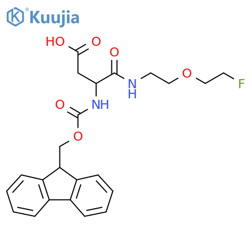 3-({(9H-fluoren-9-yl)methoxycarbonyl}amino)-3-{2-(2-fluoroethoxy)ethylcarbamoyl}propanoic acid structure