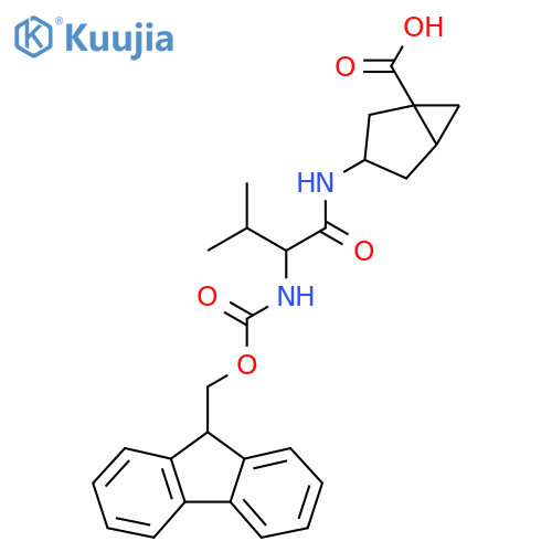 3-2-({(9H-fluoren-9-yl)methoxycarbonyl}amino)-3-methylbutanamidobicyclo3.1.0hexane-1-carboxylic acid structure