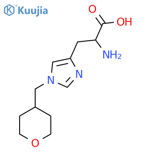 2-amino-3-{1-(oxan-4-yl)methyl-1H-imidazol-4-yl}propanoic acid structure