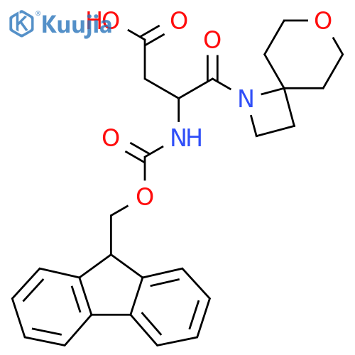 3-({(9H-fluoren-9-yl)methoxycarbonyl}amino)-4-{7-oxa-1-azaspiro3.5nonan-1-yl}-4-oxobutanoic acid structure