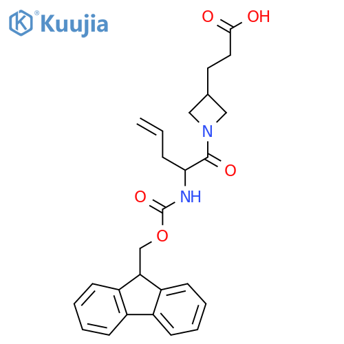 3-{1-2-({(9H-fluoren-9-yl)methoxycarbonyl}amino)pent-4-enoylazetidin-3-yl}propanoic acid structure