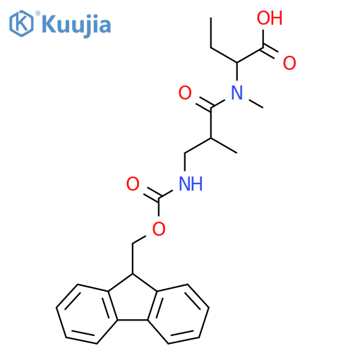 2-3-({(9H-fluoren-9-yl)methoxycarbonyl}amino)-N,2-dimethylpropanamidobutanoic acid structure
