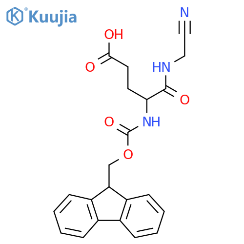 4-(cyanomethyl)carbamoyl-4-({(9H-fluoren-9-yl)methoxycarbonyl}amino)butanoic acid structure