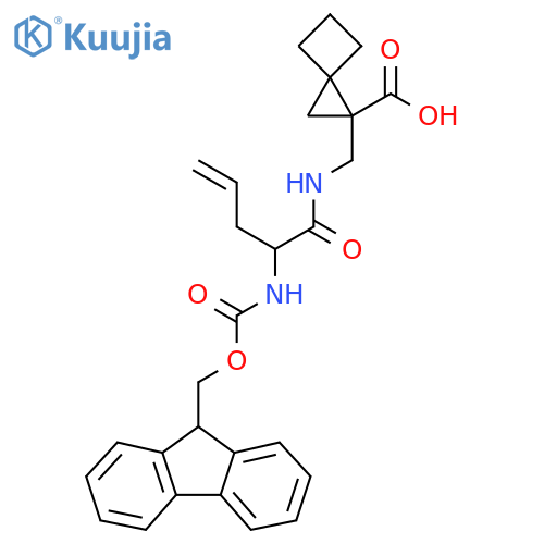 1-{2-({(9H-fluoren-9-yl)methoxycarbonyl}amino)pent-4-enamidomethyl}spiro2.3hexane-1-carboxylic acid structure