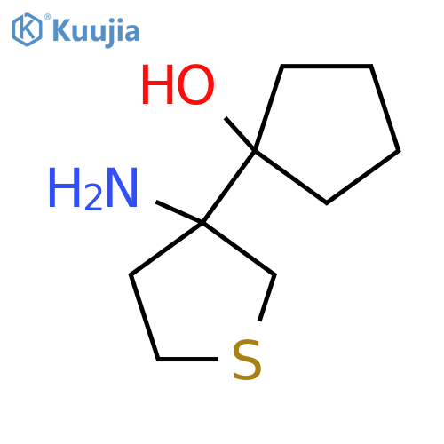 1-(3-aminothiolan-3-yl)cyclopentan-1-ol structure