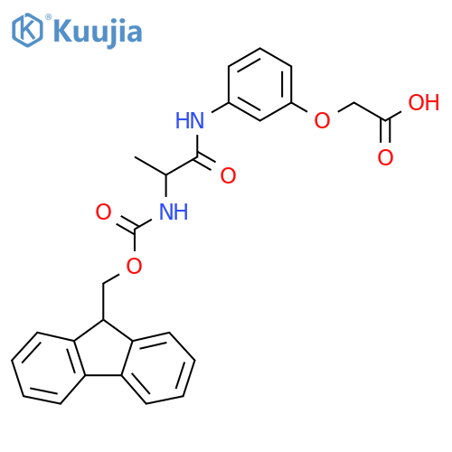 2-{3-2-({(9H-fluoren-9-yl)methoxycarbonyl}amino)propanamidophenoxy}acetic acid structure