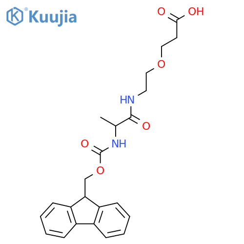 3-{2-2-({(9H-fluoren-9-yl)methoxycarbonyl}amino)propanamidoethoxy}propanoic acid structure