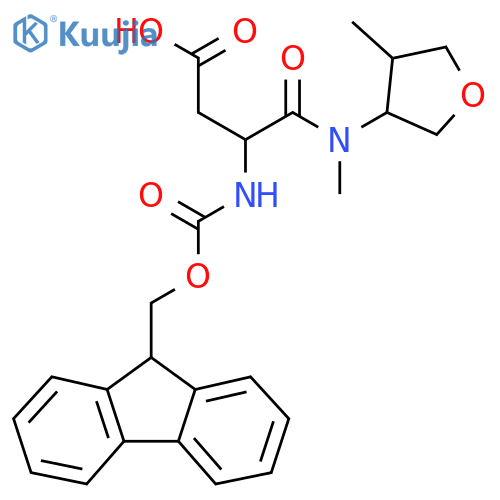 3-({(9H-fluoren-9-yl)methoxycarbonyl}amino)-3-methyl(4-methyloxolan-3-yl)carbamoylpropanoic acid structure
