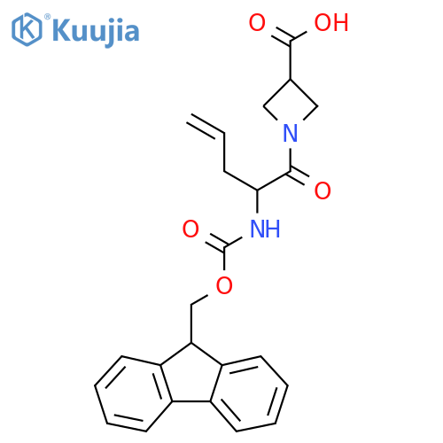 1-2-({(9H-fluoren-9-yl)methoxycarbonyl}amino)pent-4-enoylazetidine-3-carboxylic acid structure