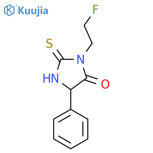 3-(2-fluoroethyl)-5-phenyl-2-sulfanylideneimidazolidin-4-one structure