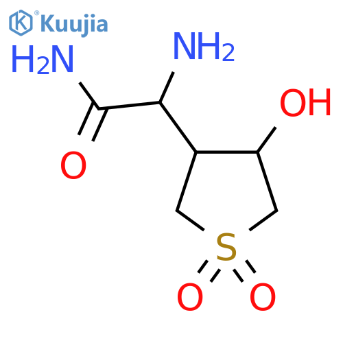 2-amino-2-(4-hydroxy-1,1-dioxo-1lambda6-thiolan-3-yl)acetamide structure