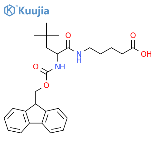 5-2-({(9H-fluoren-9-yl)methoxycarbonyl}amino)-4,4-dimethylpentanamidopentanoic acid structure