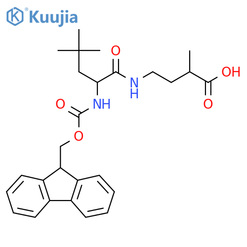 4-2-({(9H-fluoren-9-yl)methoxycarbonyl}amino)-4,4-dimethylpentanamido-2-methylbutanoic acid structure