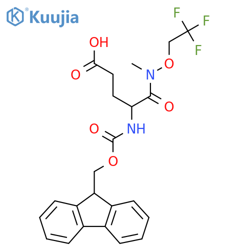 4-({(9H-fluoren-9-yl)methoxycarbonyl}amino)-4-methyl(2,2,2-trifluoroethoxy)carbamoylbutanoic acid structure