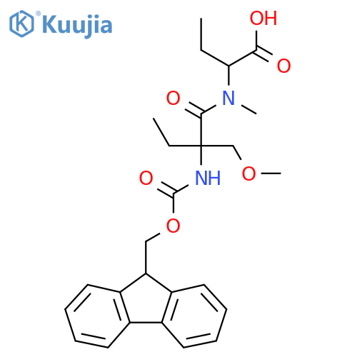 2-2-({(9H-fluoren-9-yl)methoxycarbonyl}amino)-2-(methoxymethyl)-N-methylbutanamidobutanoic acid structure