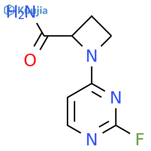 1-(2-fluoropyrimidin-4-yl)azetidine-2-carboxamide structure