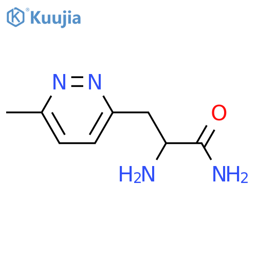 2-amino-3-(6-methylpyridazin-3-yl)propanamide structure