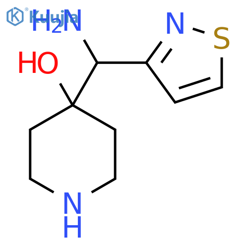 4-amino(1,2-thiazol-3-yl)methylpiperidin-4-ol structure