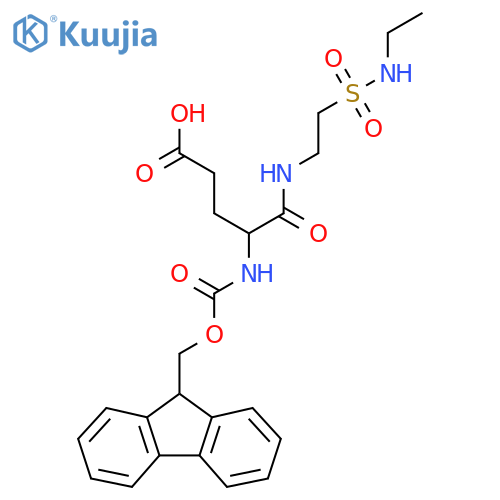 4-{2-(ethylsulfamoyl)ethylcarbamoyl}-4-({(9H-fluoren-9-yl)methoxycarbonyl}amino)butanoic acid structure