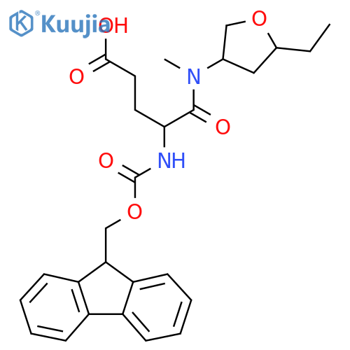 4-(5-ethyloxolan-3-yl)(methyl)carbamoyl-4-({(9H-fluoren-9-yl)methoxycarbonyl}amino)butanoic acid structure