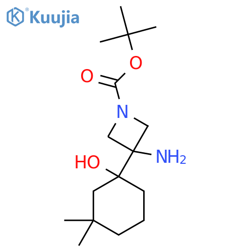 tert-butyl 3-amino-3-(1-hydroxy-3,3-dimethylcyclohexyl)azetidine-1-carboxylate structure