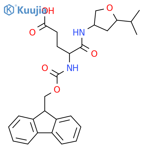 4-({(9H-fluoren-9-yl)methoxycarbonyl}amino)-4-{5-(propan-2-yl)oxolan-3-ylcarbamoyl}butanoic acid structure