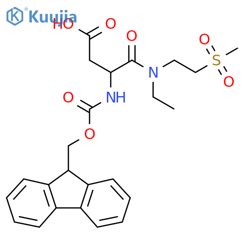 3-ethyl(2-methanesulfonylethyl)carbamoyl-3-({(9H-fluoren-9-yl)methoxycarbonyl}amino)propanoic acid structure