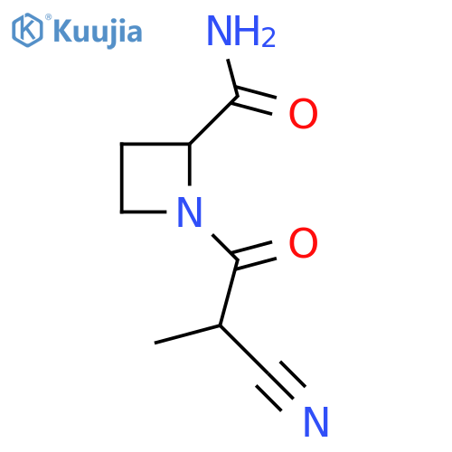 1-(2-cyano-2-methylacetyl)azetidine-2-carboxamide structure