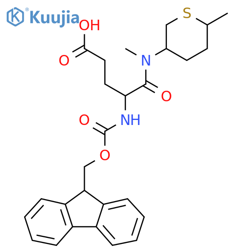 4-({(9H-fluoren-9-yl)methoxycarbonyl}amino)-4-methyl(6-methylthian-3-yl)carbamoylbutanoic acid structure