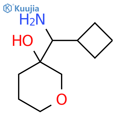 3-amino(cyclobutyl)methyloxan-3-ol structure