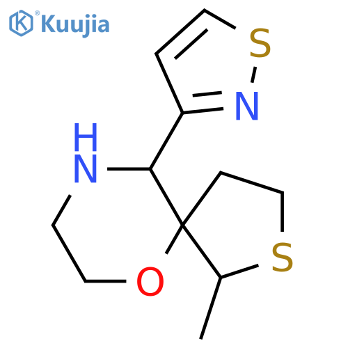 1-methyl-10-(1,2-thiazol-3-yl)-6-oxa-2-thia-9-azaspiro4.5decane structure