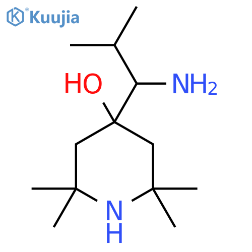 4-(1-amino-2-methylpropyl)-2,2,6,6-tetramethylpiperidin-4-ol structure
