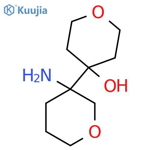 4-(3-aminooxan-3-yl)oxan-4-ol structure