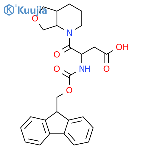 3-({(9H-fluoren-9-yl)methoxycarbonyl}amino)-4-{octahydrofuro3,4-bpyridin-1-yl}-4-oxobutanoic acid structure