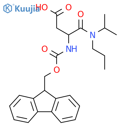 3-({(9H-fluoren-9-yl)methoxycarbonyl}amino)-3-(propan-2-yl)(propyl)carbamoylpropanoic acid structure