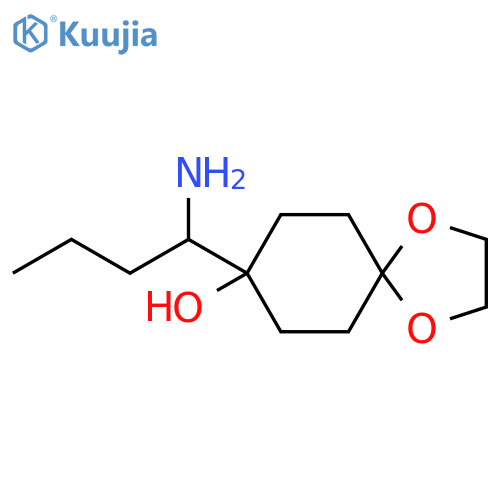 8-(1-aminobutyl)-1,4-dioxaspiro4.5decan-8-ol structure