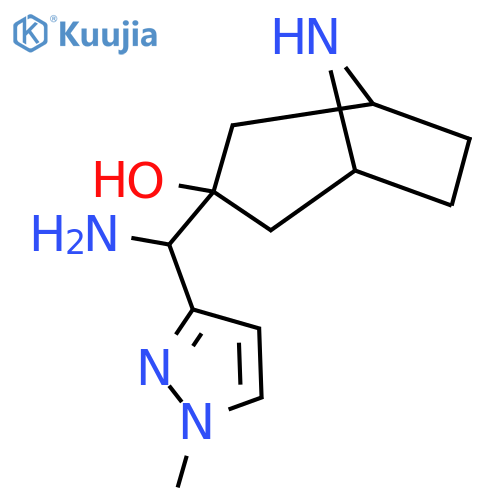 3-amino(1-methyl-1H-pyrazol-3-yl)methyl-8-azabicyclo3.2.1octan-3-ol structure