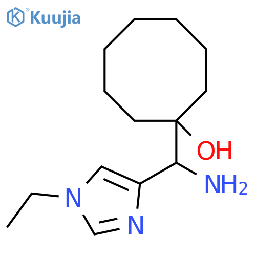 1-amino(1-ethyl-1H-imidazol-4-yl)methylcyclooctan-1-ol structure