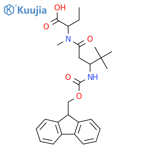 2-3-({(9H-fluoren-9-yl)methoxycarbonyl}amino)-N,4,4-trimethylpentanamidobutanoic acid structure