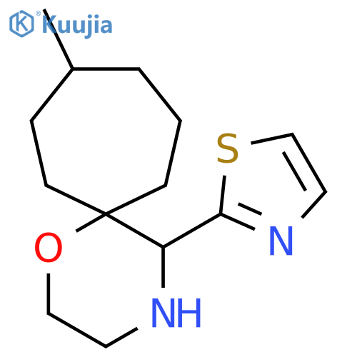 9-methyl-5-(1,3-thiazol-2-yl)-1-oxa-4-azaspiro5.6dodecane structure