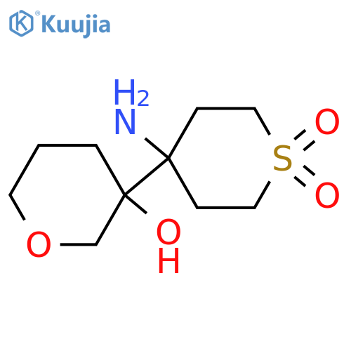 4-amino-4-(3-hydroxyoxan-3-yl)-1lambda6-thiane-1,1-dione structure