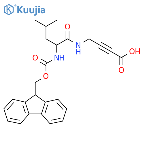 4-2-({(9H-fluoren-9-yl)methoxycarbonyl}amino)-4-methylpentanamidobut-2-ynoic acid structure